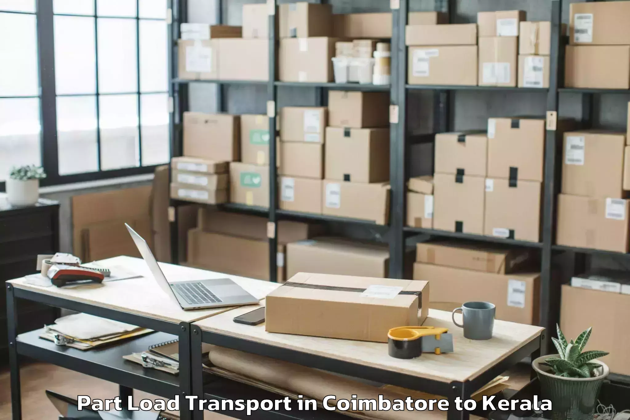 Book Coimbatore to Varkala Part Load Transport Online